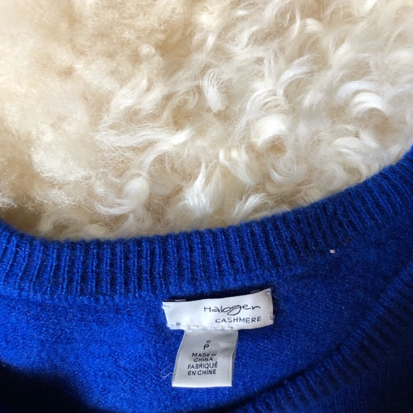 Bright Blue 100% Cashmere Sweater - Picture 3 of 3